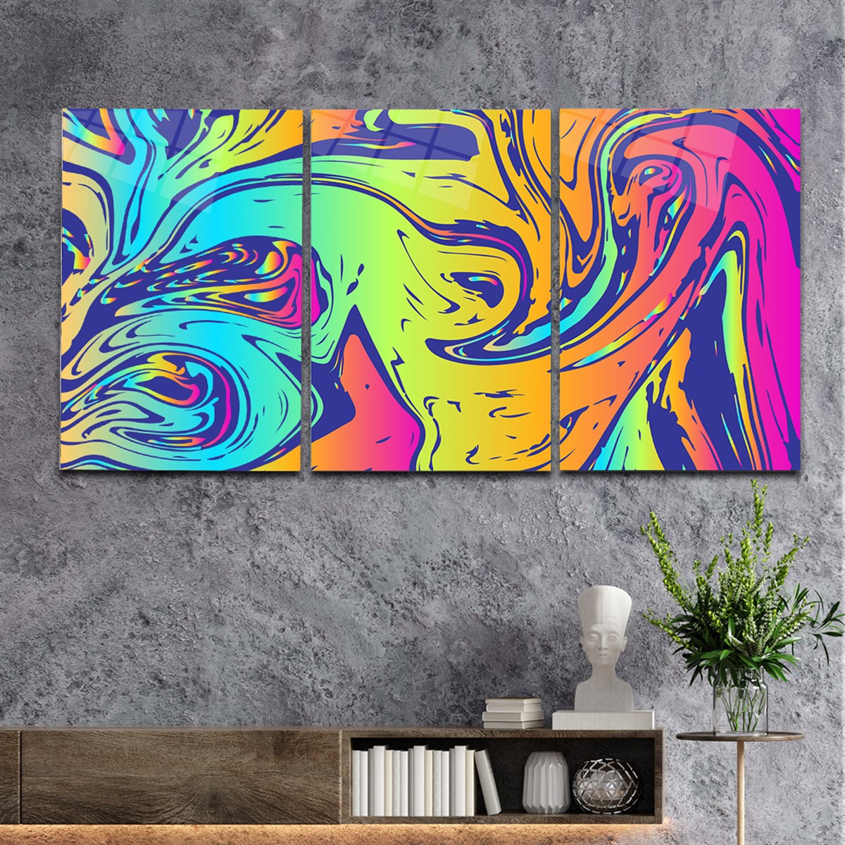 SANAT TEMALI CAM TABLO SETİ