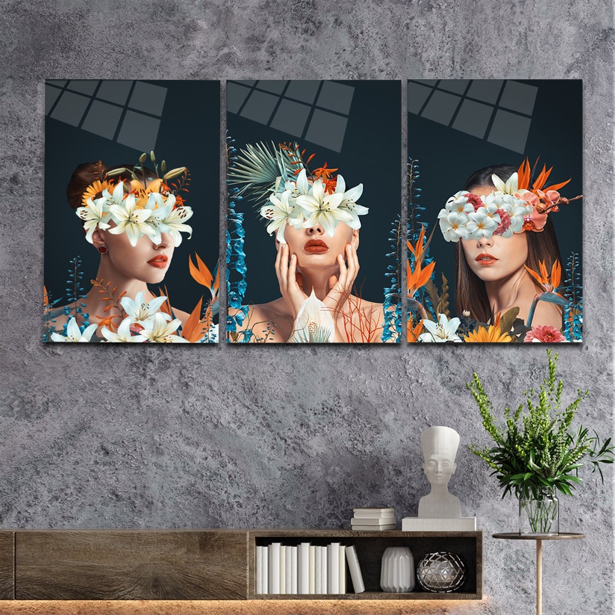 Tempered Glasss Wall Arts Art-Themed Set