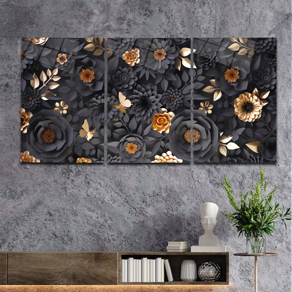 Tempered Glasss Wall Arts Art-Themed Set