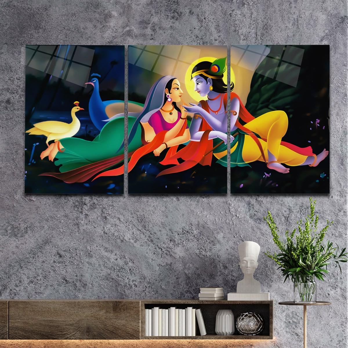 Tempered Glasss Wall Arts Art-Themed Set