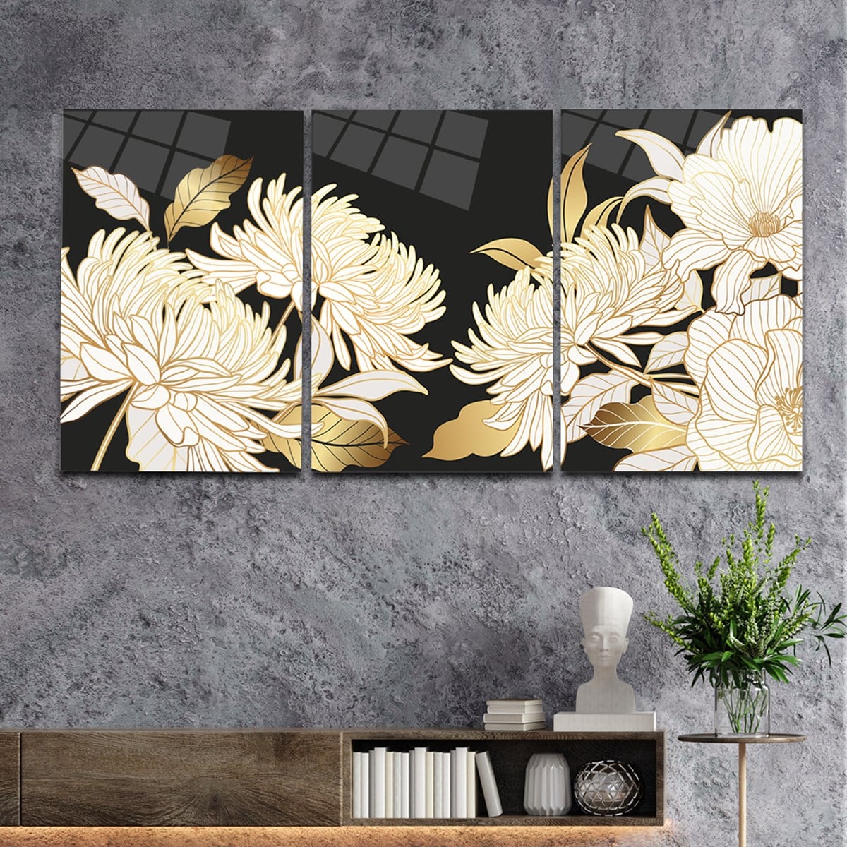 Tempered Glasss Wall Arts Art-Themed Set