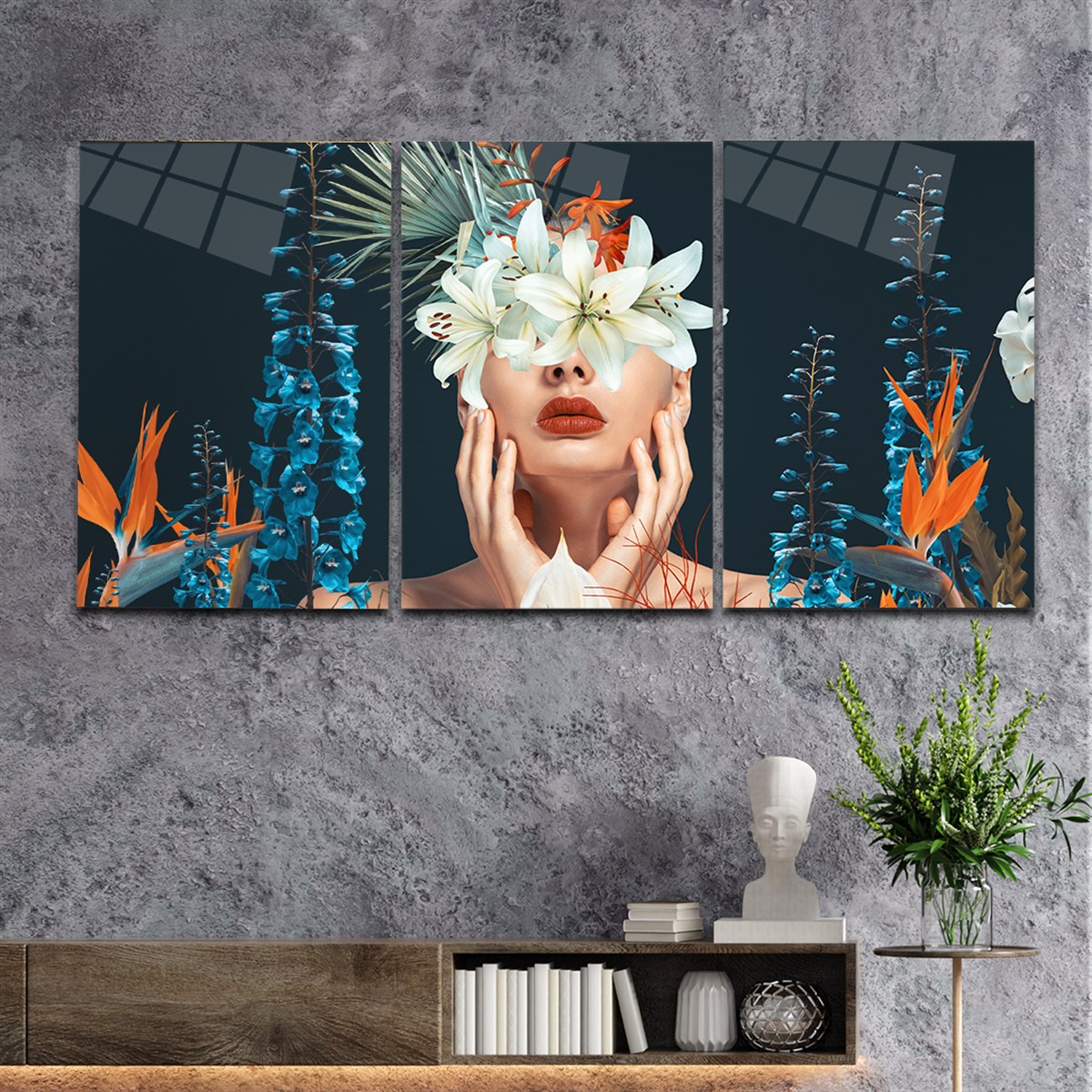 Tempered Glasss Wall Arts Art-Themed Set