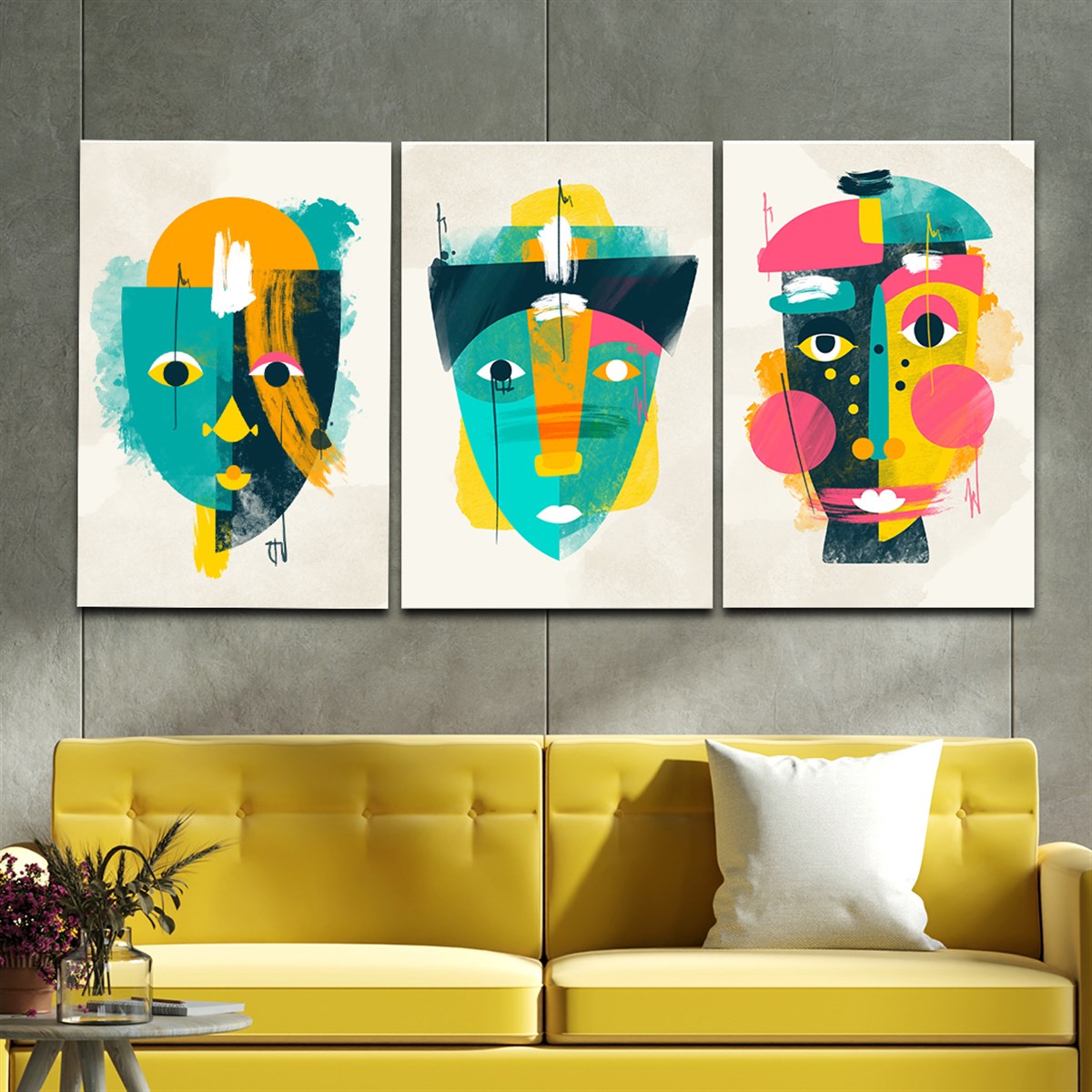 Tempered Glasss Wall Arts Art-Themed Set