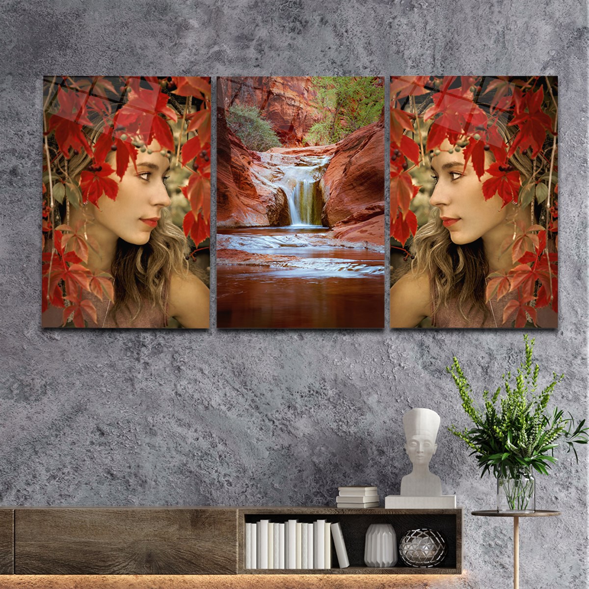 Tempered Glasss Wall Arts Art-Themed Set