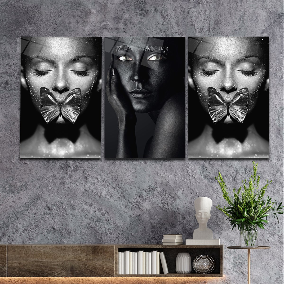 Tempered Glasss Wall Arts Art-Themed Set