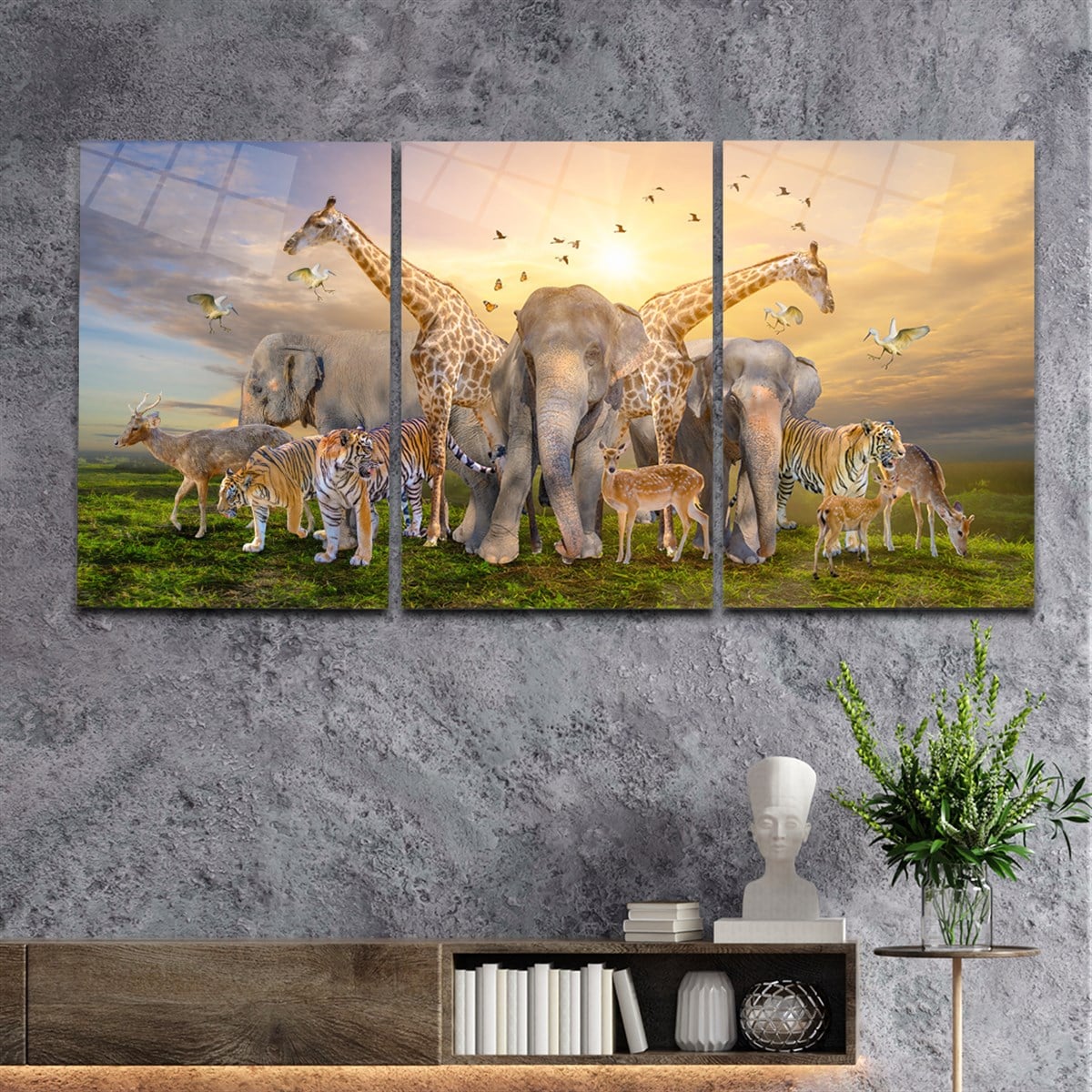 Tempered Glasss Wall Arts Art-Themed Set