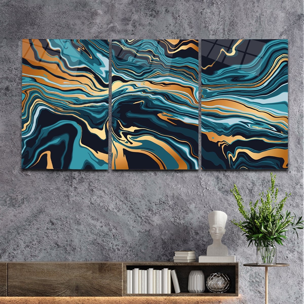 Tempered Glasss Wall Arts Art-Themed Set