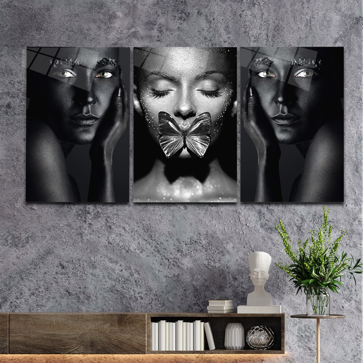 Tempered Glasss Wall Arts Art-Themed Set