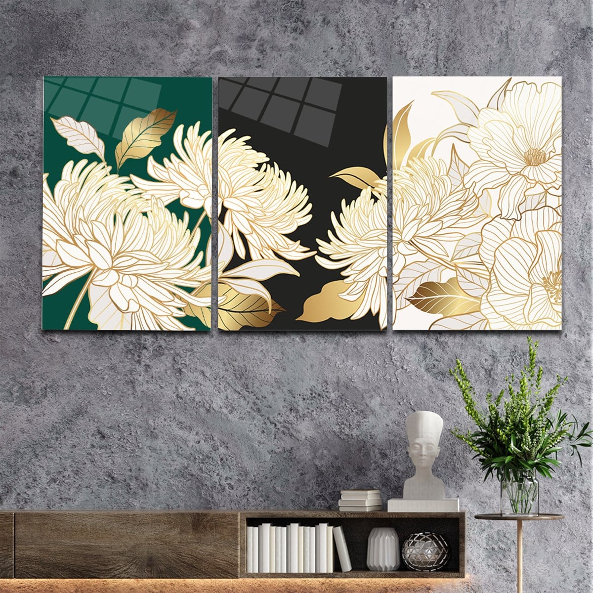 Tempered Glasss Wall Arts Art-Themed Set