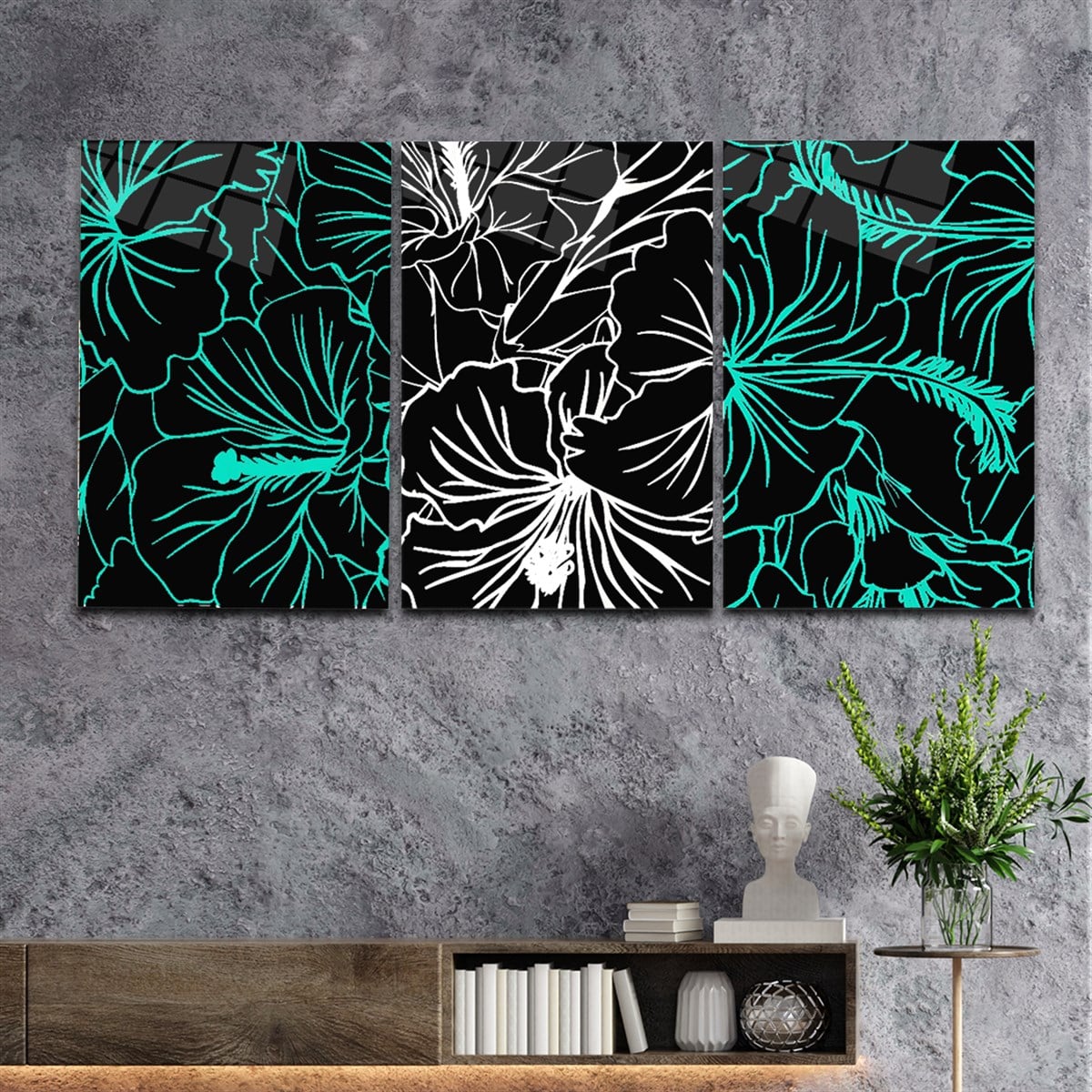 Tempered Glasss Wall Arts Art-Themed Set