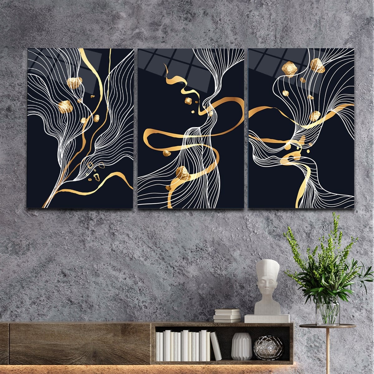 Tempered Glasss Wall Arts Art-Themed Set