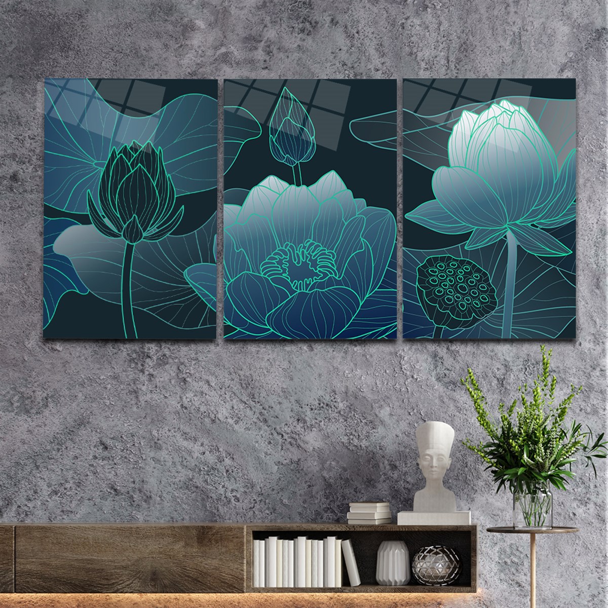 SANAT TEMALI CAM TABLO SETİ