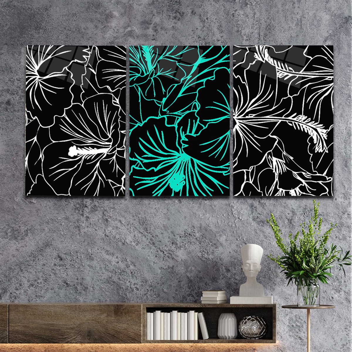 Tempered Glasss Wall Arts Art-Themed Set