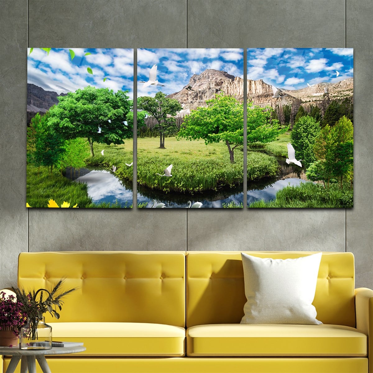 Tempered Glasss Wall Arts Art-Themed Set