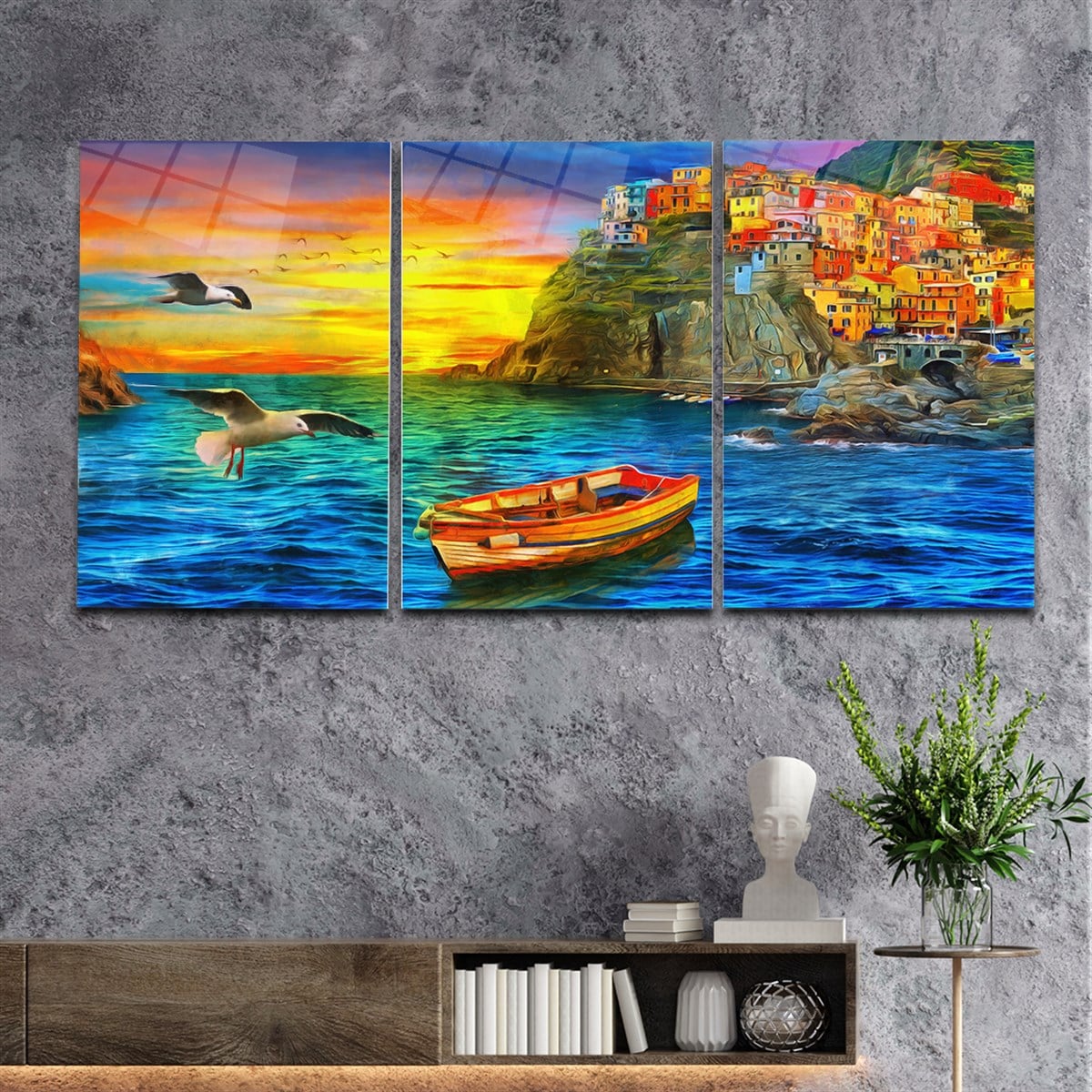 Tempered Glasss Wall Arts Art-Themed Set