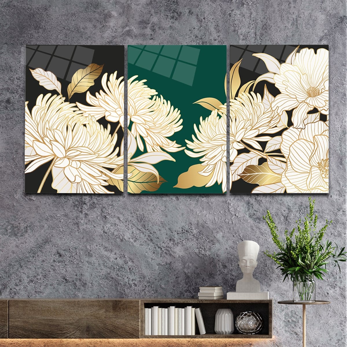 Tempered Glasss Wall Arts Art-Themed Set