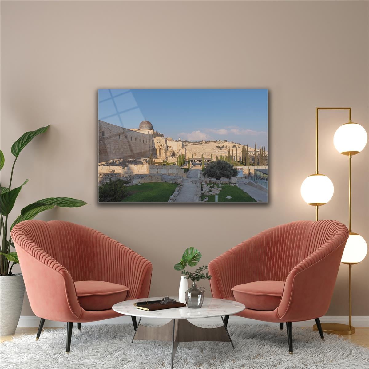 Yatay Dini Temalı Cam Tablo118