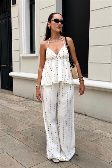Askılı Bluz Pantolon Takım - Kadın Takım Modelleri - Nazliye Moda | Kadın Giyim Modası