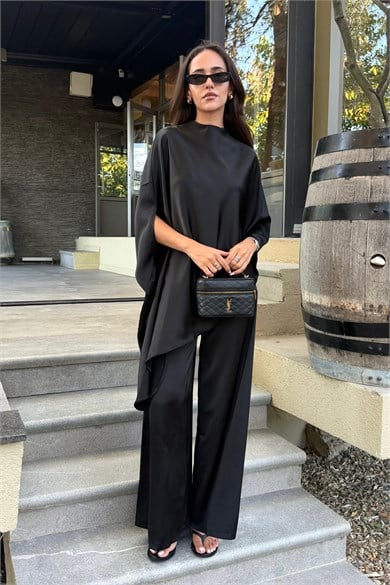 Siyah Pelerinli Premium Takım - Kadın Takım Modelleri - Nazliye Moda | Kadın Giyim Modası