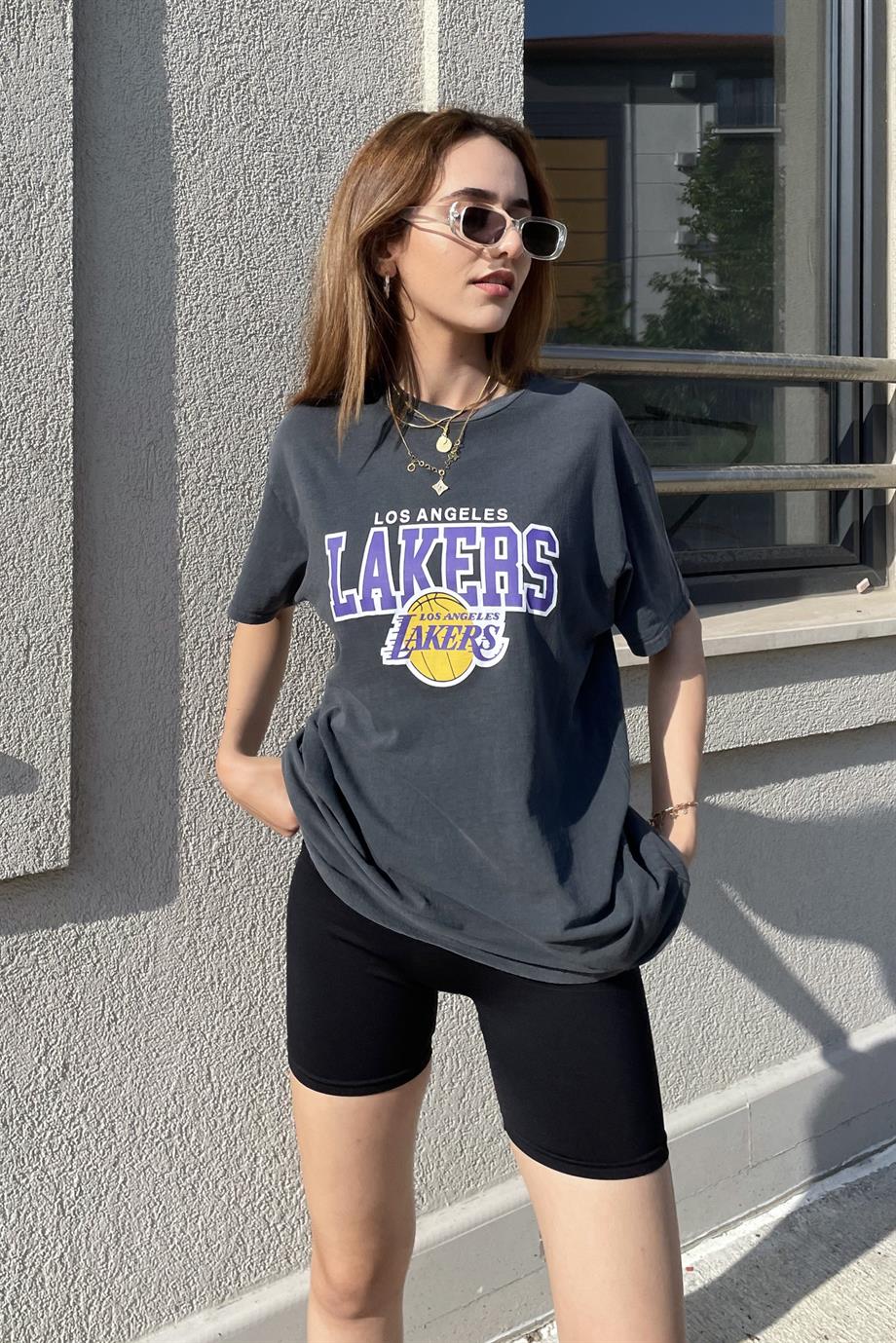 Los Angeles Baskılı T-Shirt - Kadın T-Shirt Modelleri - Nazliye Moda |  Kadın Giyim Modası