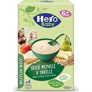 Hero Baby Sütlü 8 Tahıllı Meyveli Kaşık Mama 400g