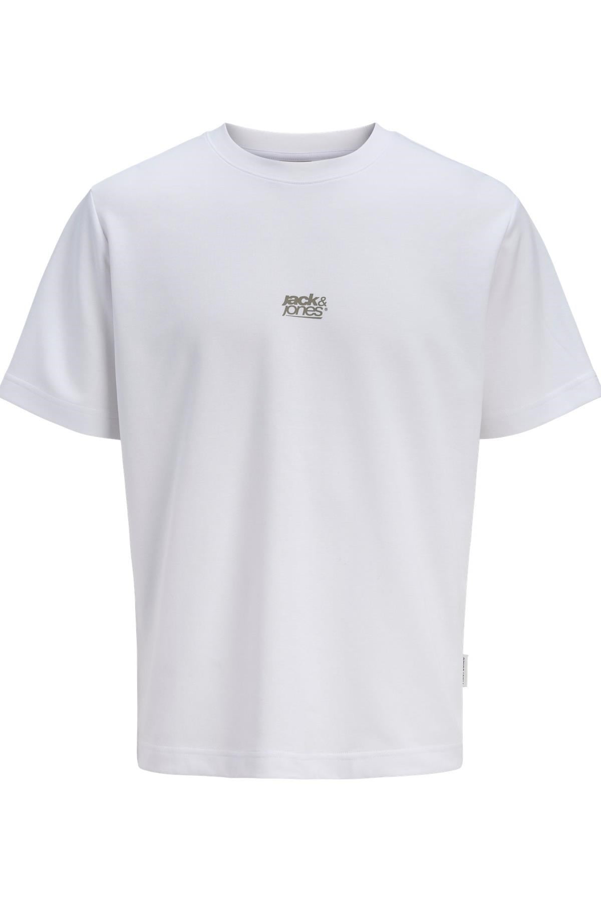 Jack & Jones Core Erkek Tişört Ön Baskılı Kısa Kollu Bisiklet Yaka 