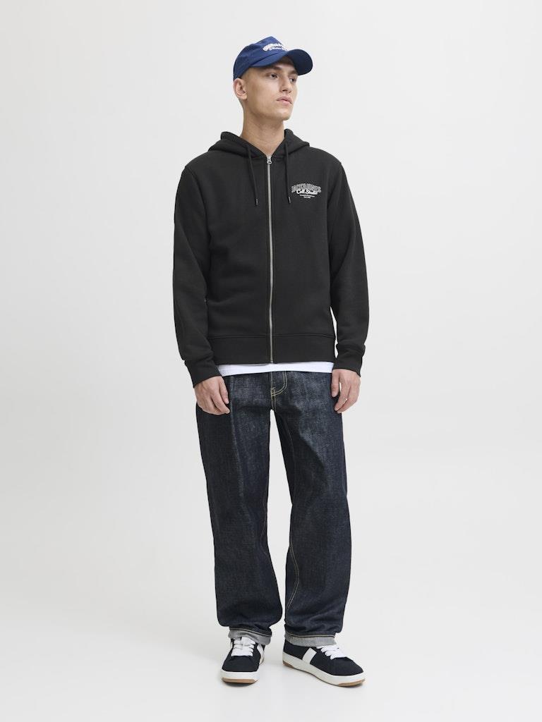 Jack & Jones JJMAKOTO Sweat Zip Hood Erkek Kapüşonlu Sweatshirt - Rahat ve Şık 