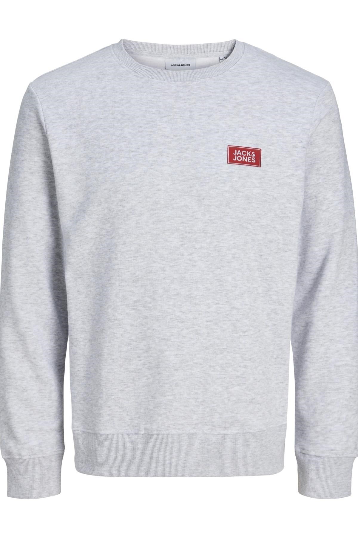 Jack & Jones JJRUSH Erkek Sweatshirt Bisiklet Yaka Rahat Günlük Pamuklu 