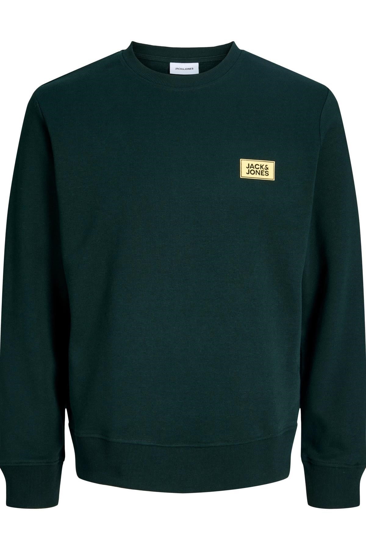 Jack & Jones JJRUSH Erkek Sweatshirt Bisiklet Yaka Rahat Günlük Pamuklu 