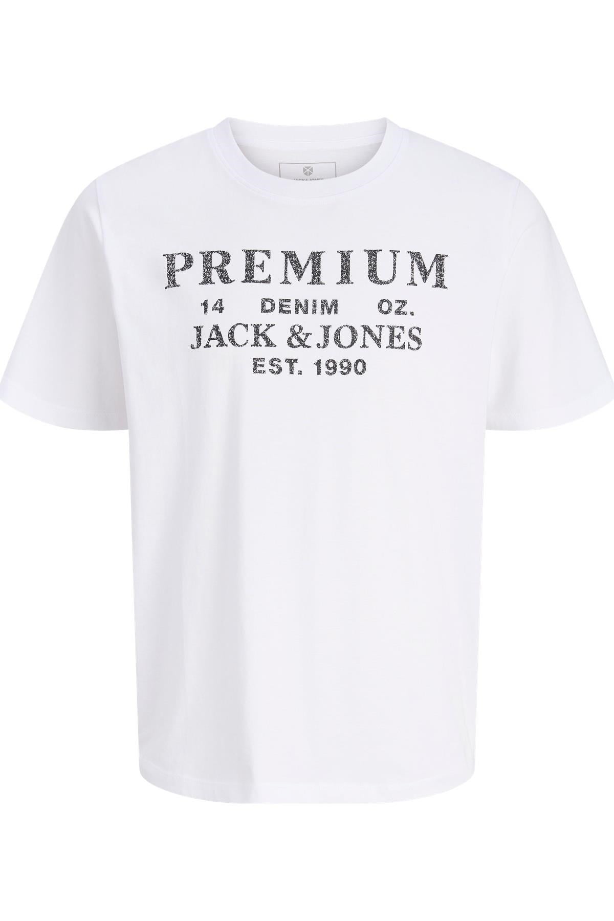 Jack & Jones JPRBLUCALVIN SS Tee Erkek Kısa Kollu Basic T-Shirt Pamuklu 