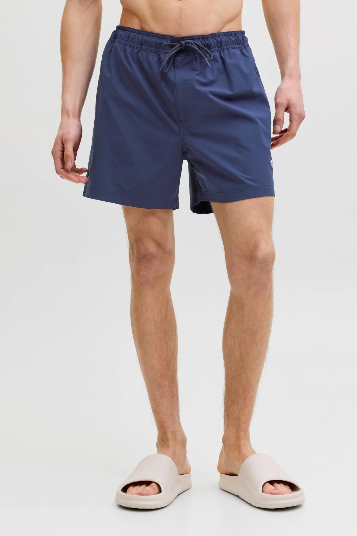Jack & Jones JPSTMAUI Tropic Erkek Deniz Şortu Regular Fit Siyah Mayo Şort 
