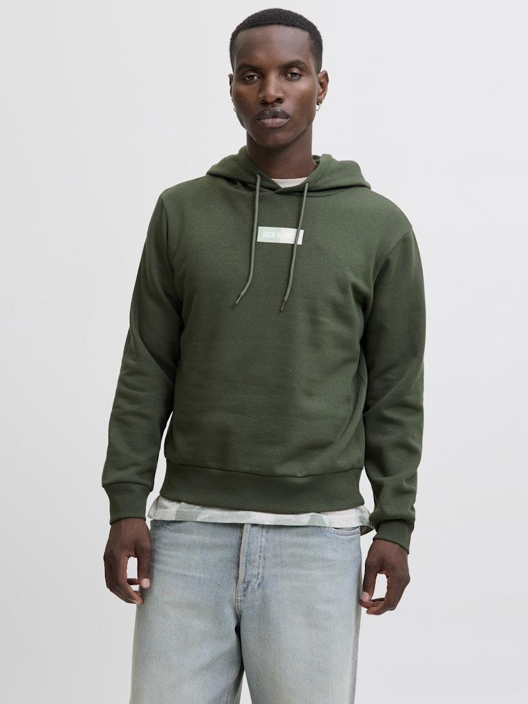 Jack & Jones Pan Erkek Hoodie – Kapüşonlu Sweatshirt – Rahat Fit Uzun Kollu 