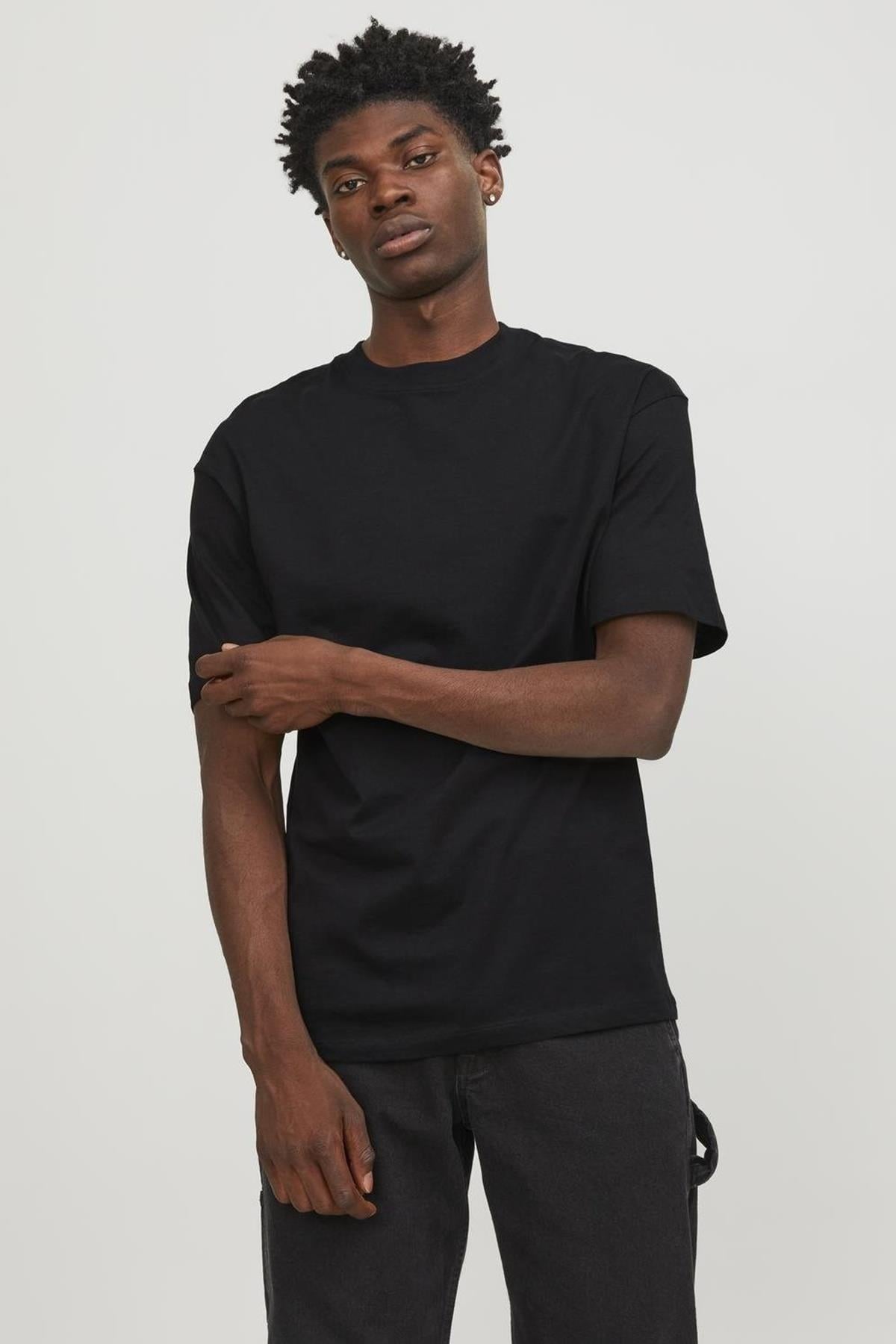 JACK&JONES JJEBRADLEY TEE SS O-NECK NOOS 12249319 SİYAH