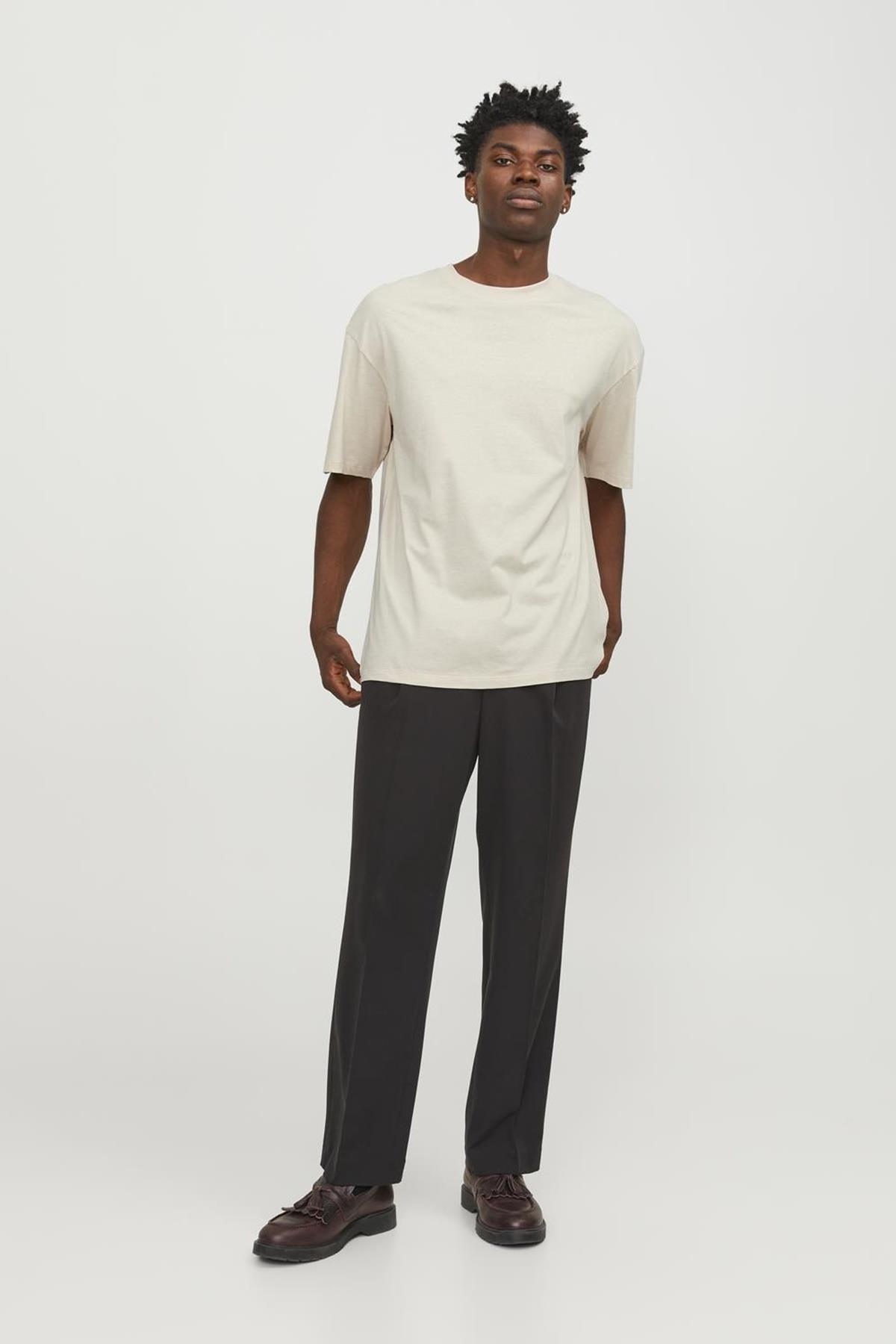 JACK&JONES JJEBRADLEY TEE SS O-NECK NOOS 12249319 BEJ