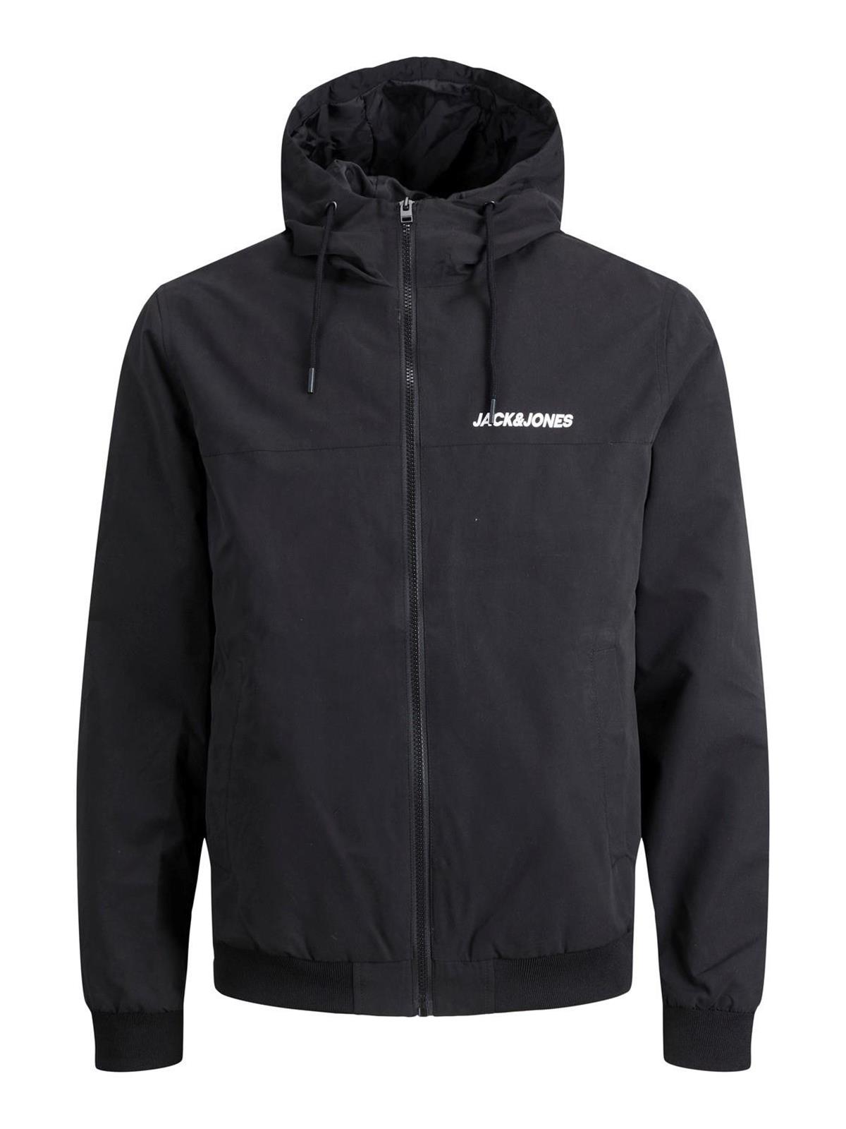 JACK&JONES JJERUSH HOOD BOMBER NOOS SİYAH