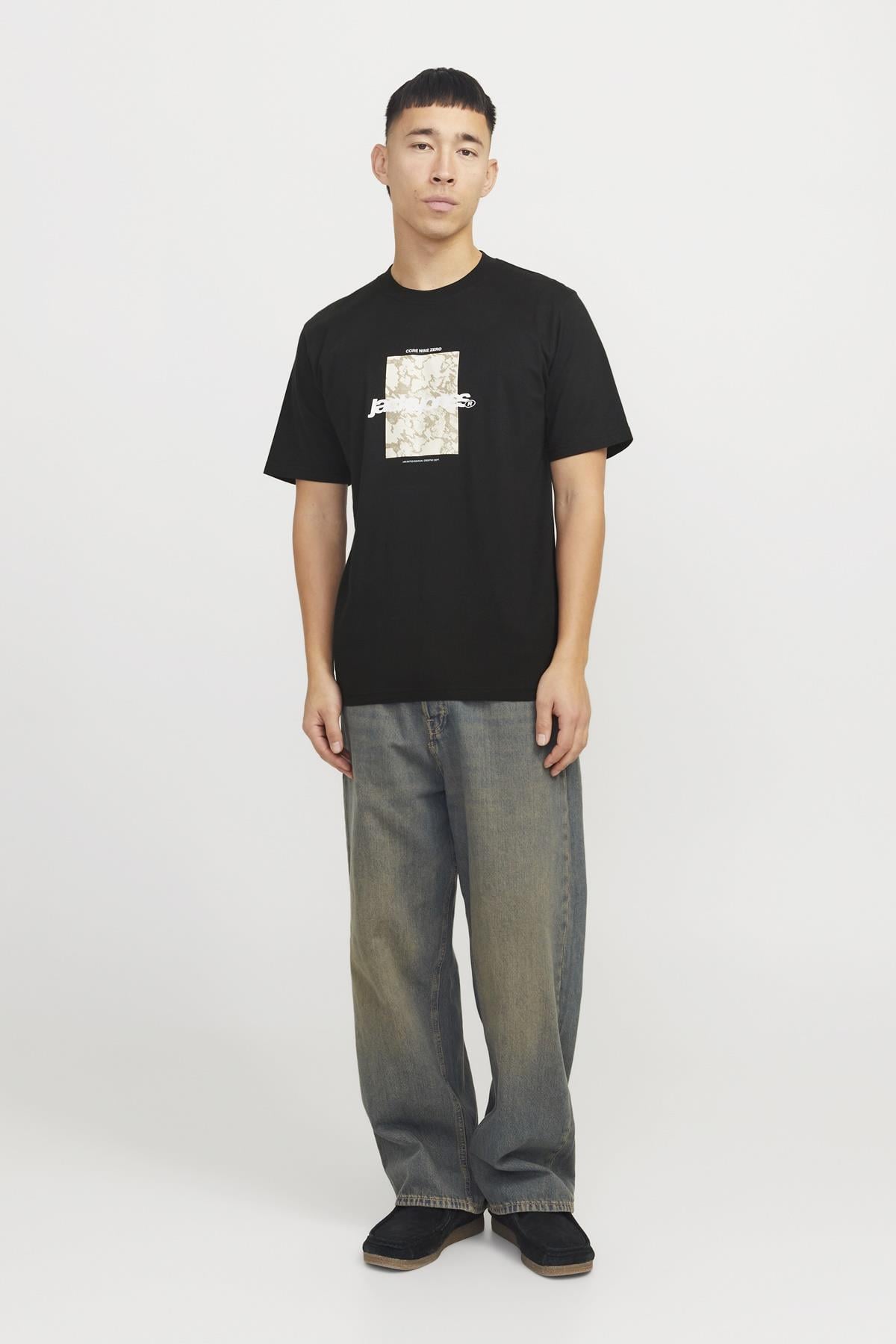 JCOTARMAC CAMO FRONT TEE SS CREW NECK LN SİYAH