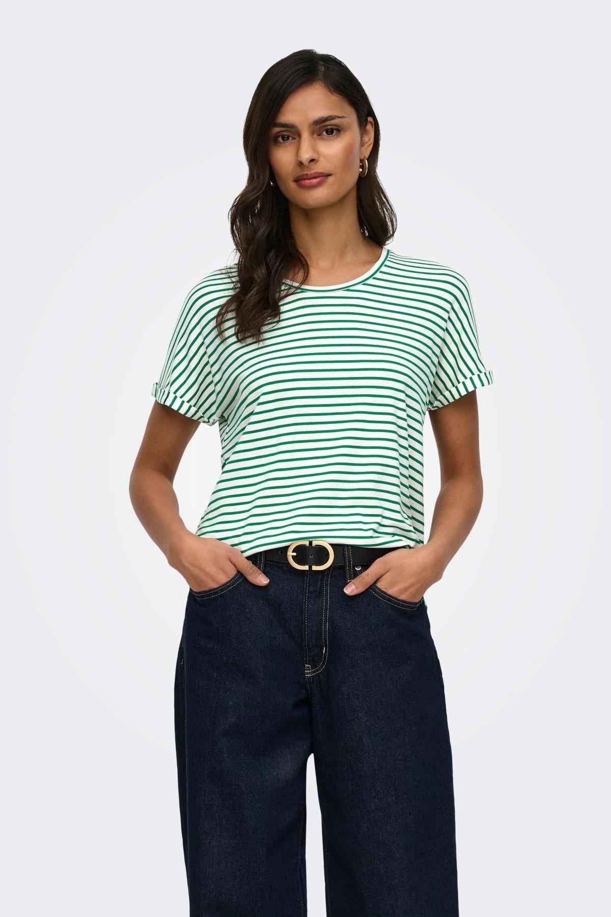 JDY JDYSISSY Kadın Basic T-Shirt Kısa Kollu O-Neck T-Shirt 