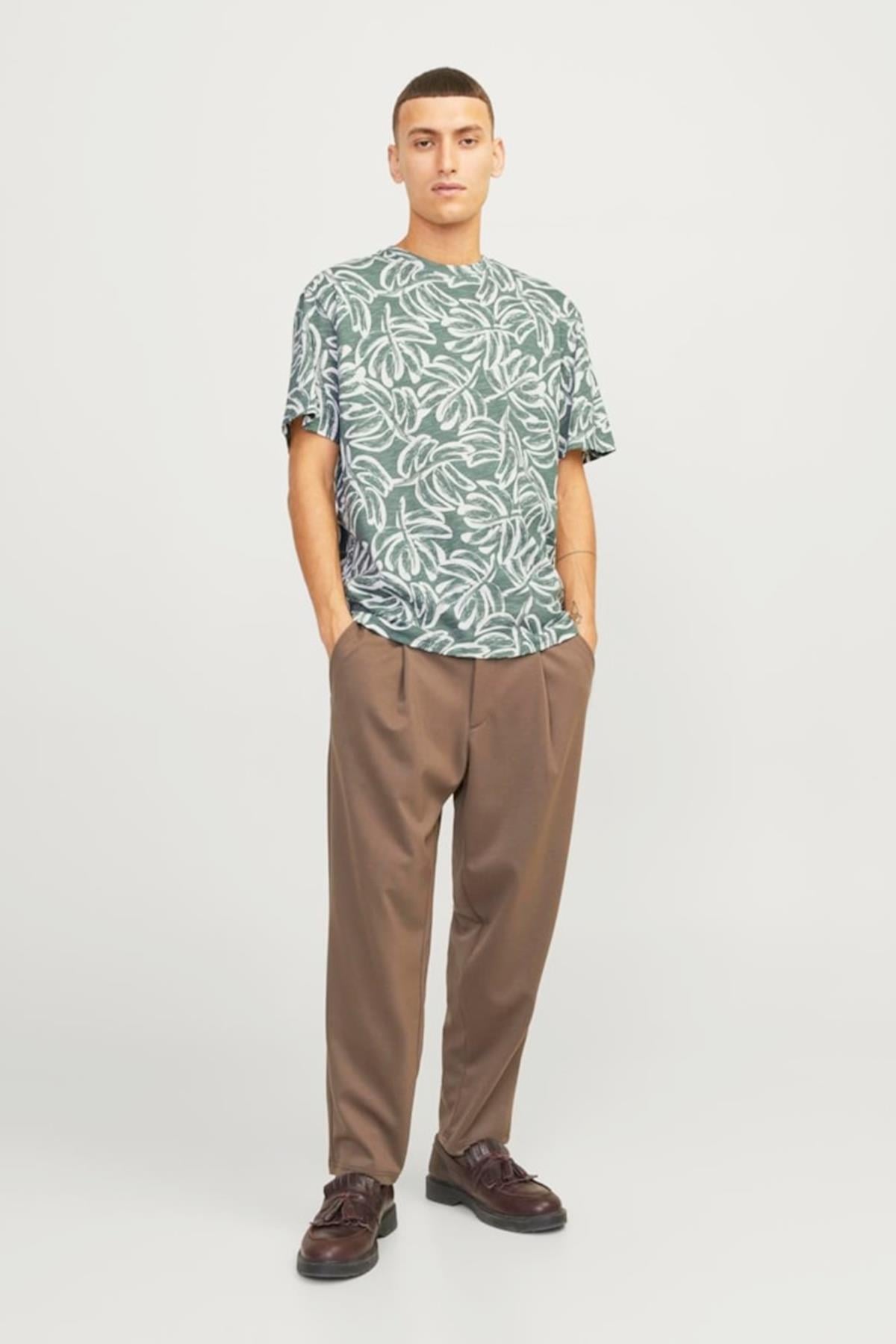 JORLAFAYETTE AOP TEE SS CREW NECK LN 
