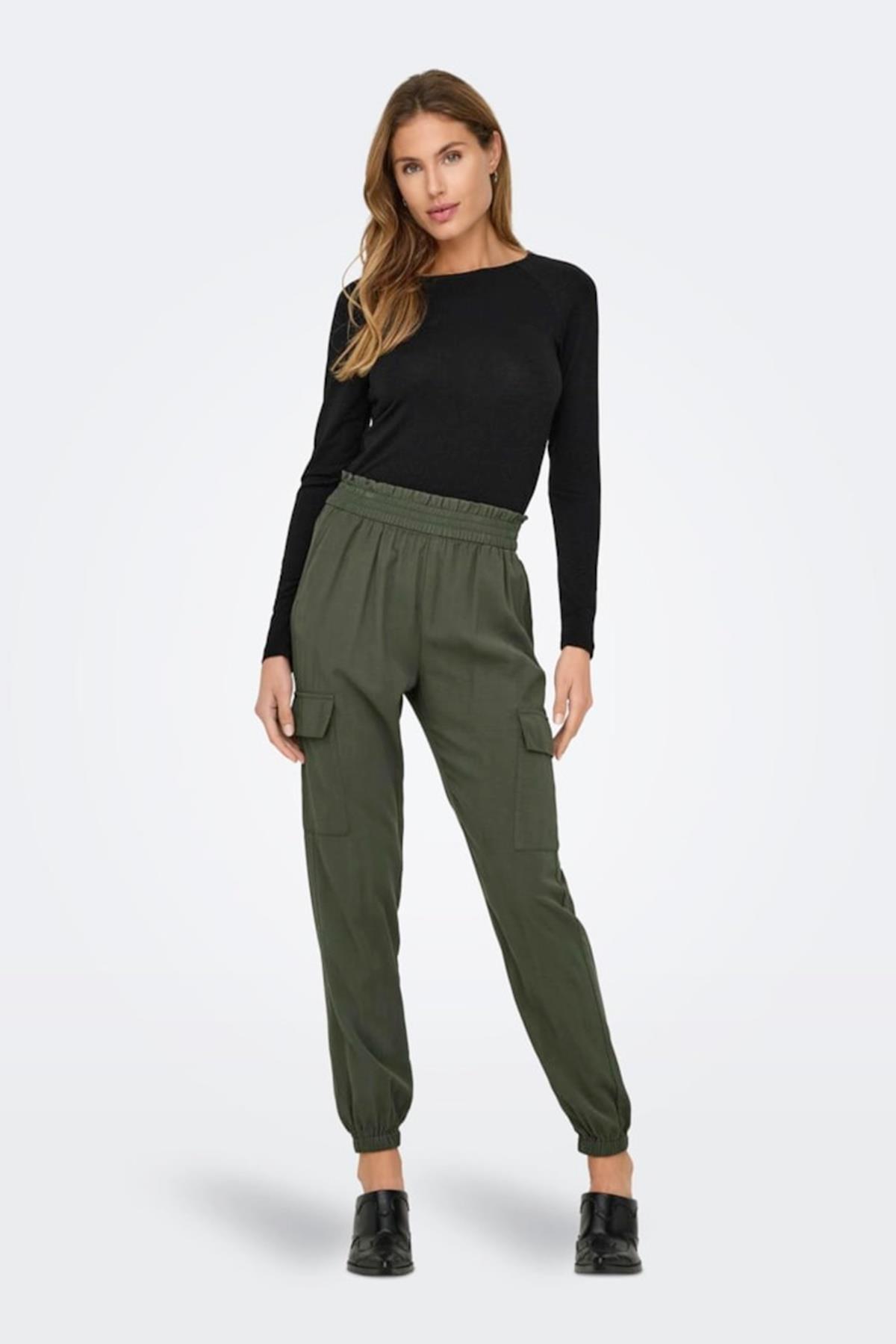 ONLARIS LIFE HW PB CARGO PANT CC WVN HAKİ