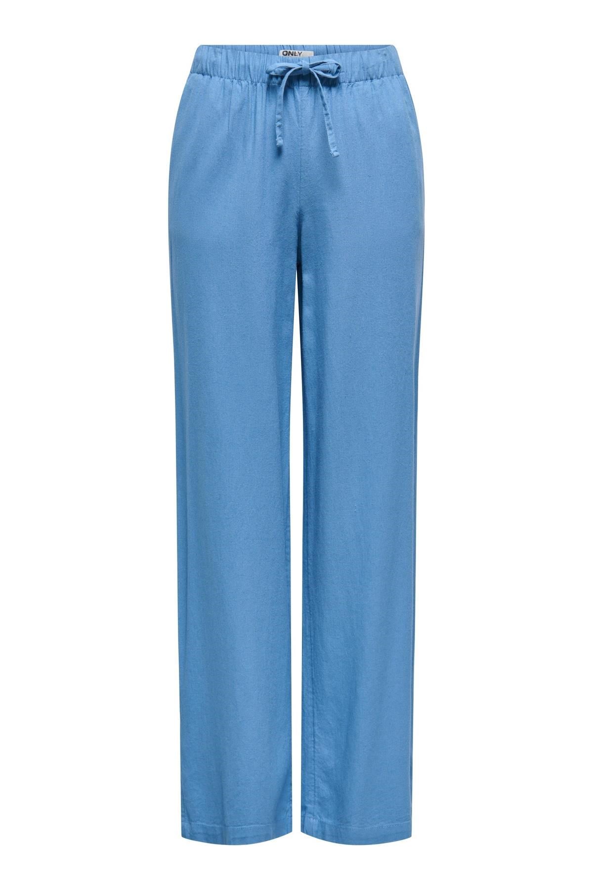 ONLGOA MW LINEN BL PULL-UP PANT CC PNT 