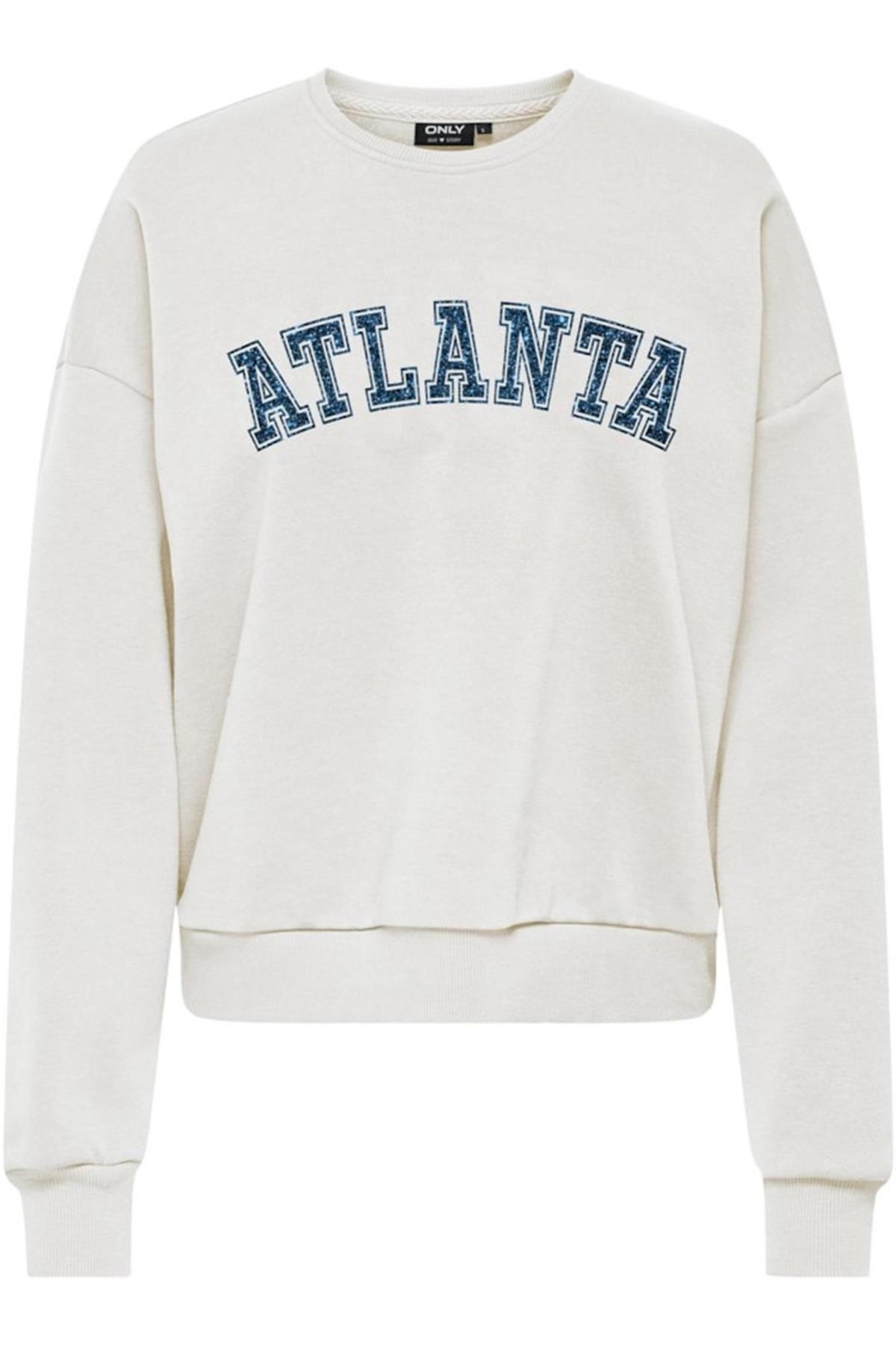 ONLJOLANA L/S GLITTER O-NECK SWT BEYAZ15304729