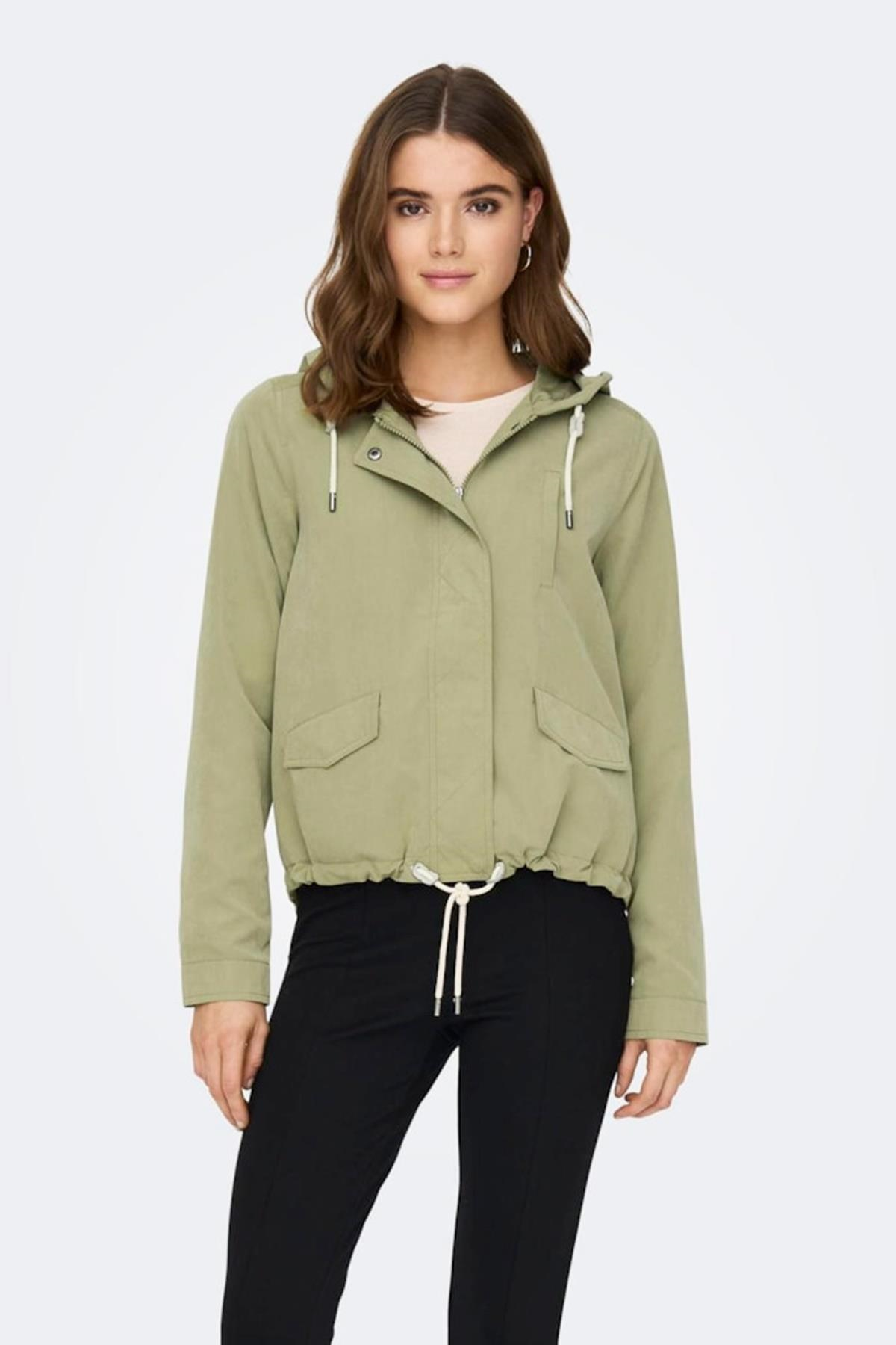 ONLSKYLAR HOOD SPRING JACKET CC OTW YEŞİL