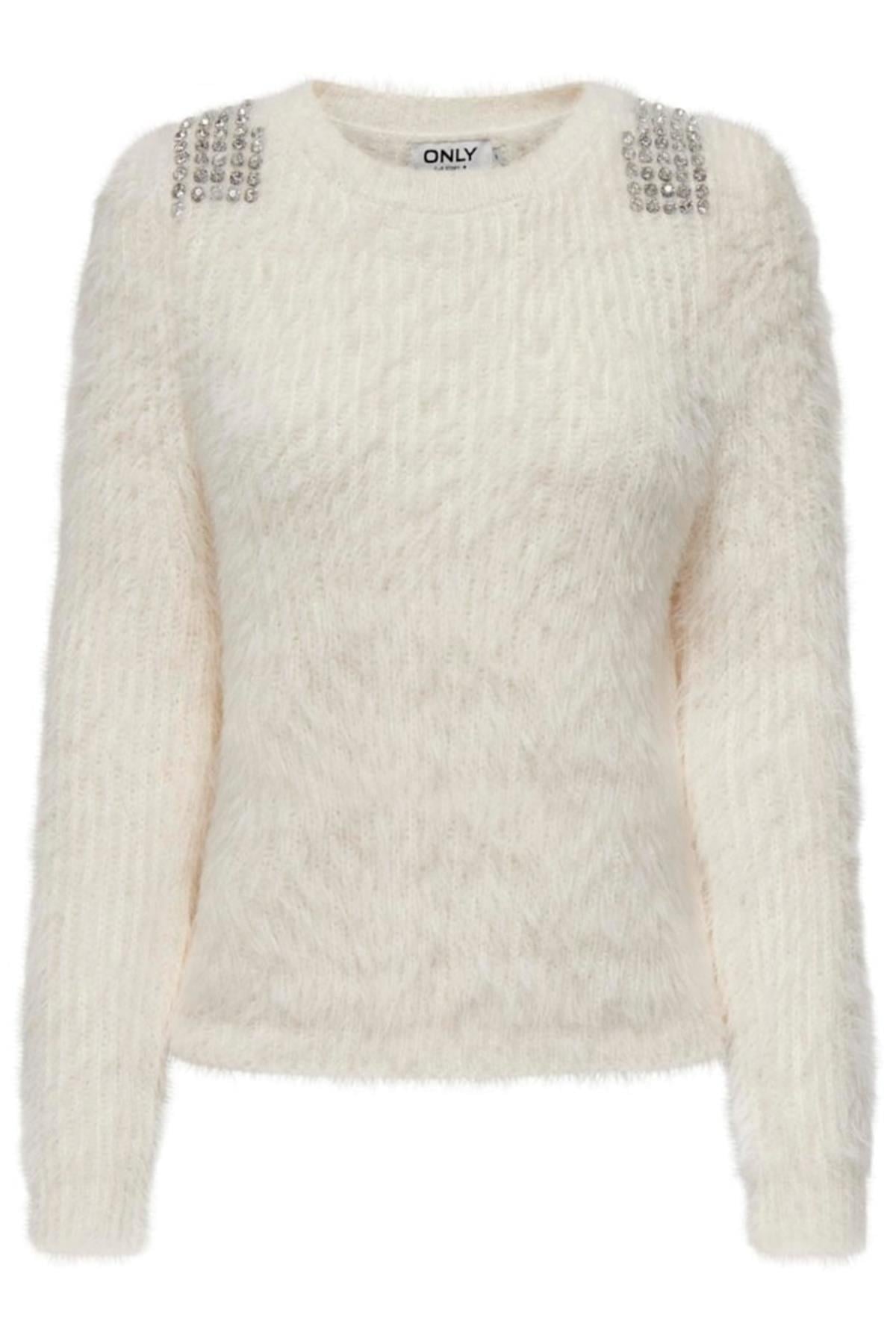 ONLSURI LS BLING O-NECK PRM CS KNT BEYAZ15340525