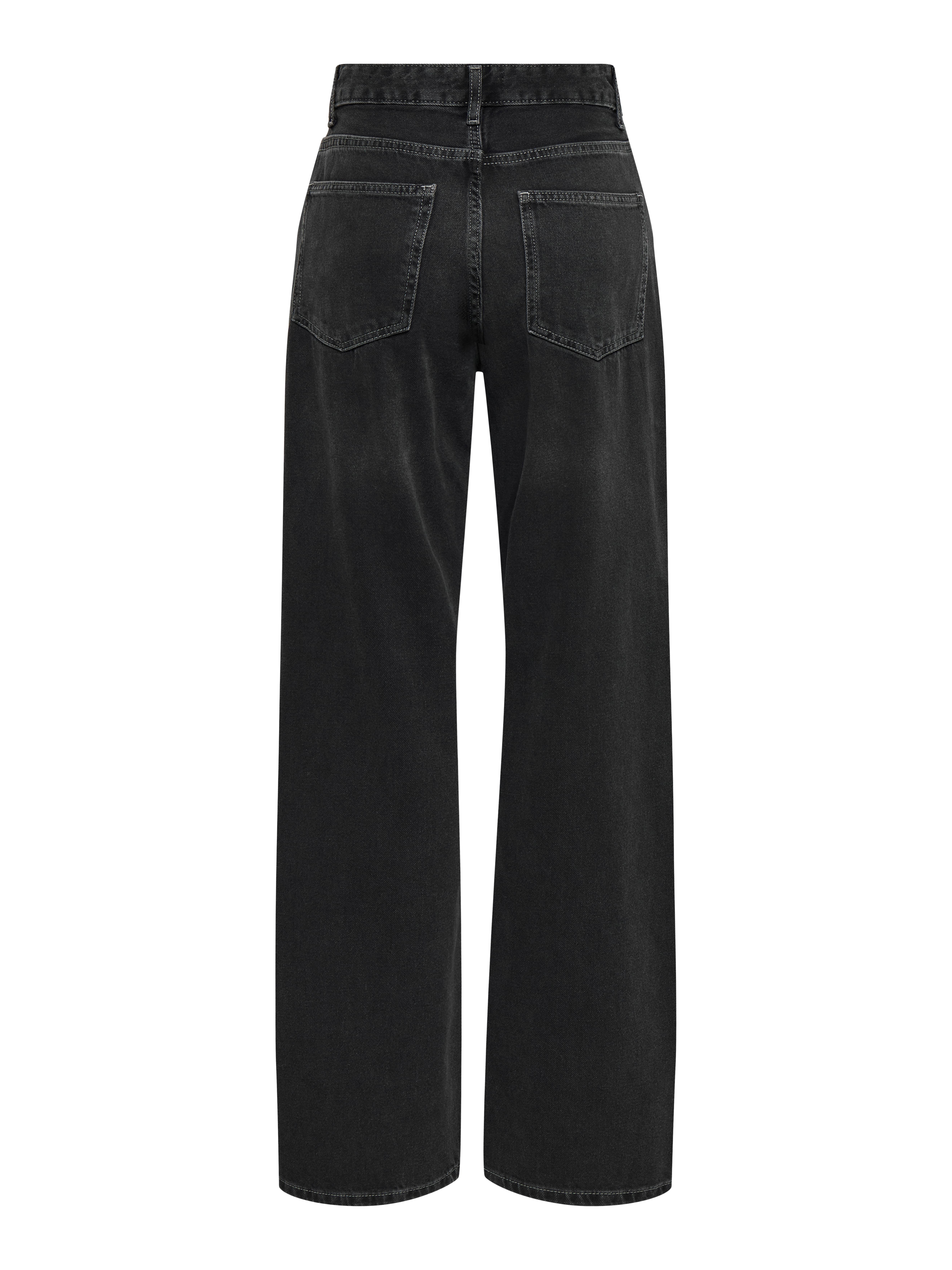 ONLY Maddie Wide Leg Yüksek Bel Kot Pantolon Siyah