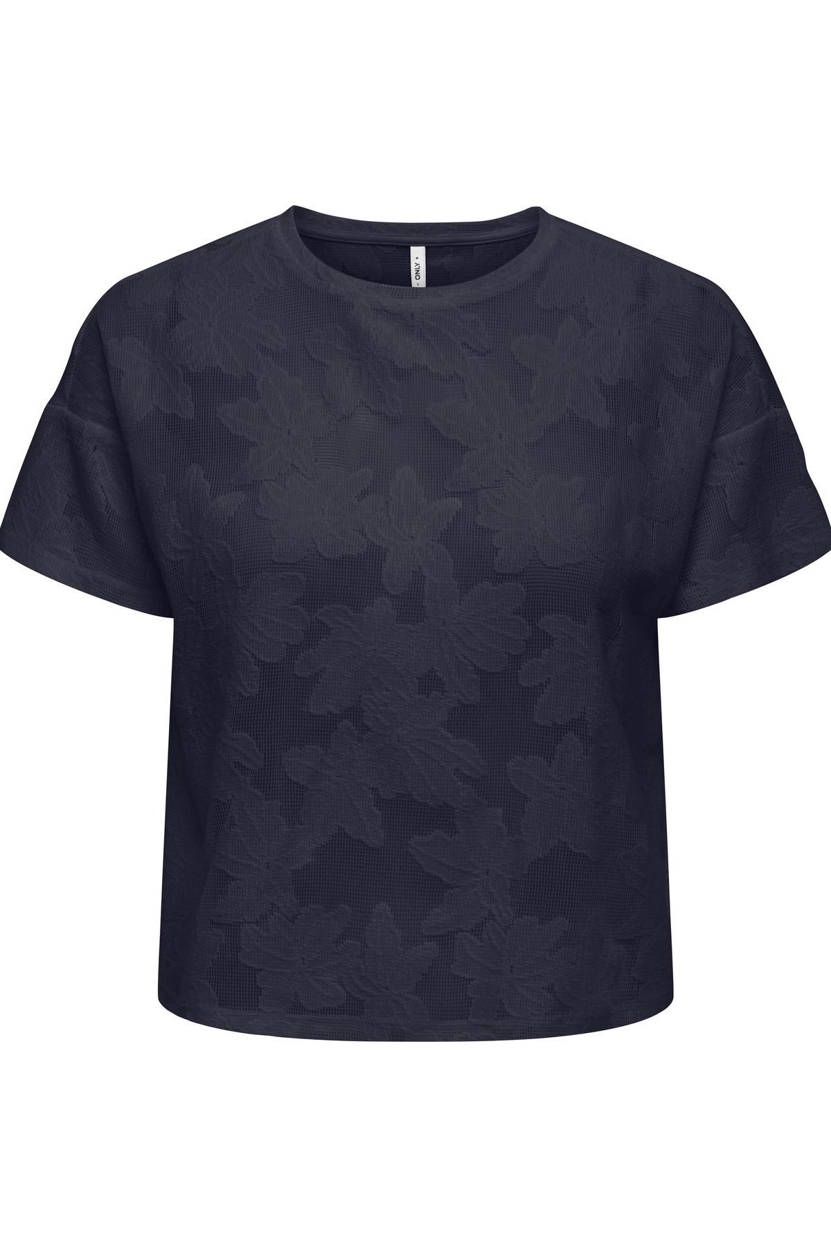 Only ONLMIRABELLA Kadın Dantel Detaylı Kısa Kollu O-Neck T-Shirt 