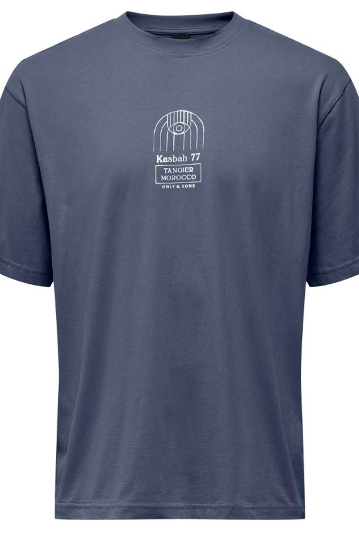 ONLY & SONS Erkek ONSMALIK LIFE RLX SS TEE TR Relax Fit Kısa Kollu Tişört 
