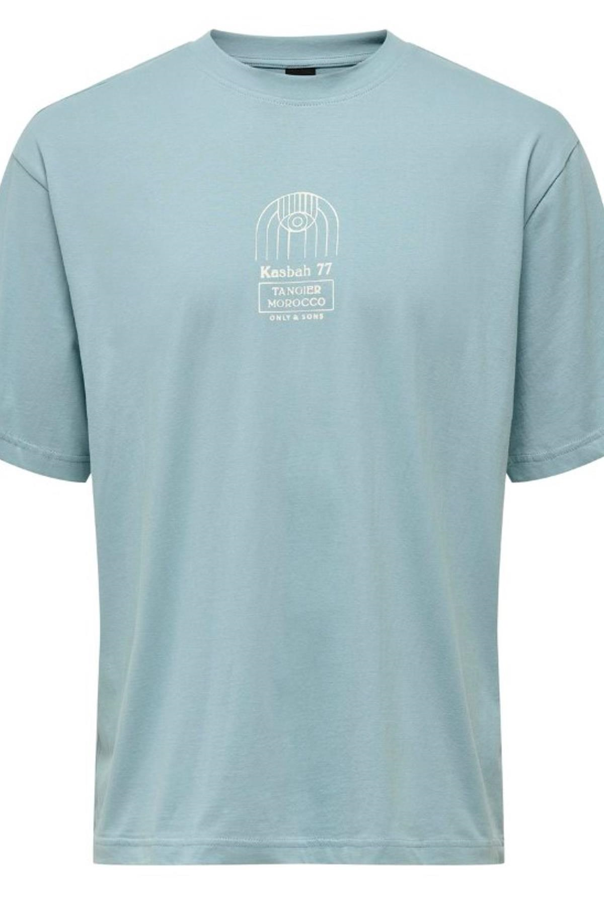 ONLY & SONS Erkek ONSMALIK LIFE RLX SS TEE TR Relax Fit Kısa Kollu Tişört 