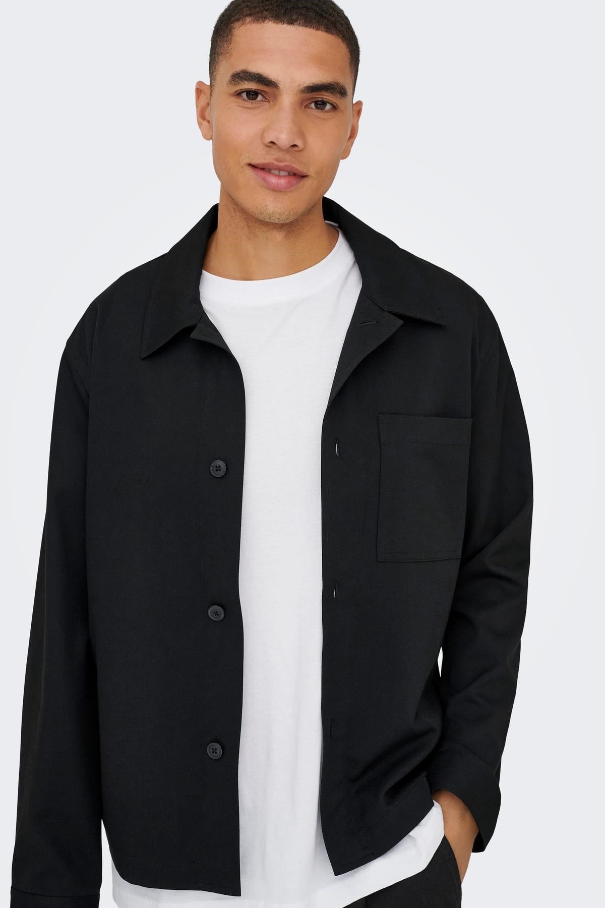 Only & Sons ONSMIRO Erkek Overshirt Gömlek Regular Fit Günlük Rahat 