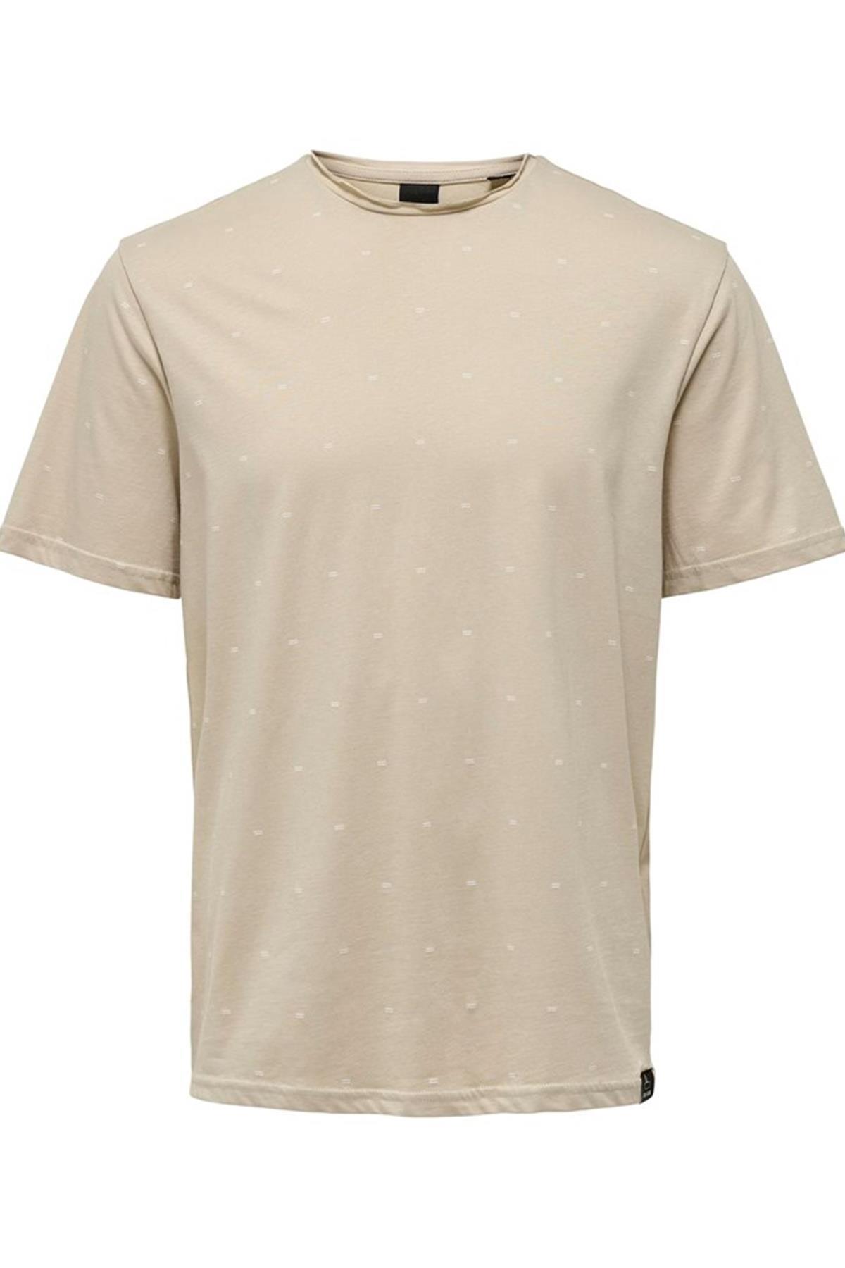 ONLY & SONS ONSMYRON LIFE REG SS DITSY TEE CS 22029480 GÜMÜŞ
