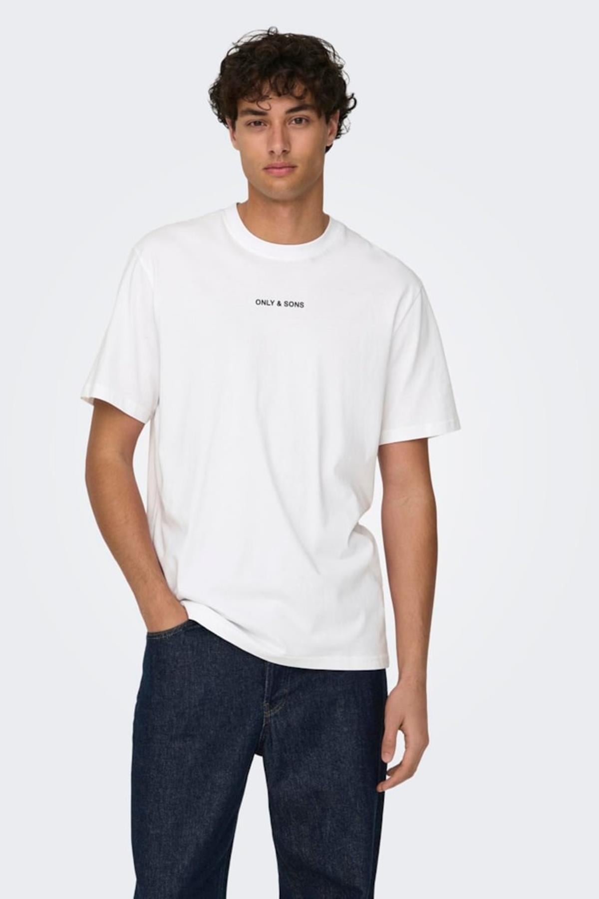 ONSLEVI LIFE REG TEXT SS TEE NOOS BEYAZ 22028147